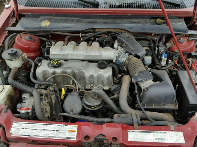 2FAPP36X3NB124159 - 1992 FORD TEMPO GL RED photo 7