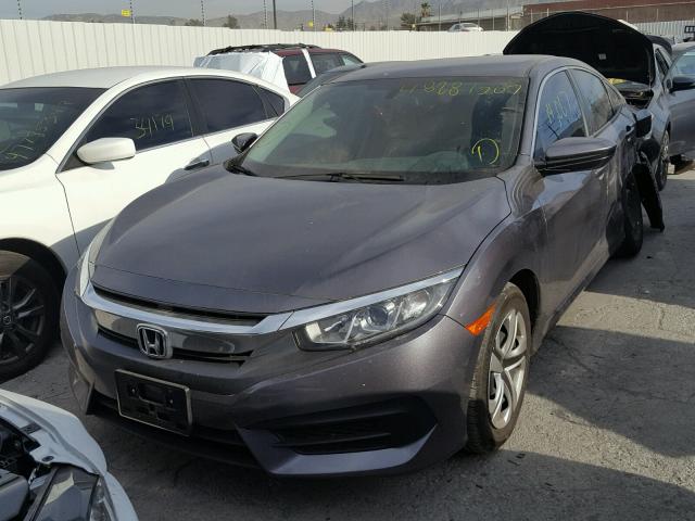 19XFC2F58GE226756 - 2016 HONDA CIVIC LX GRAY photo 2