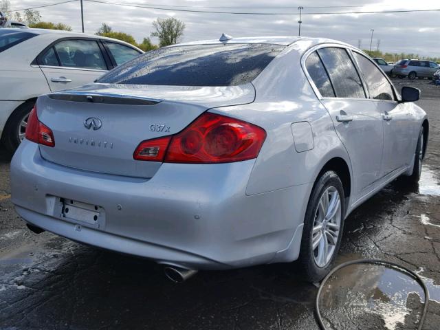 JN1CV6AR8DM354140 - 2013 INFINITI G37 SILVER photo 4