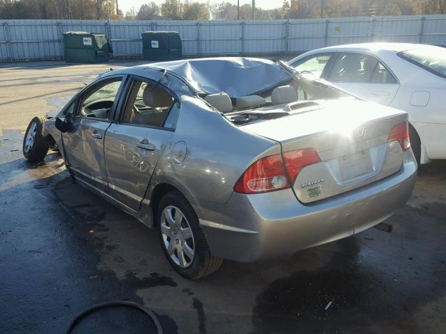 1HGFA16536L035463 - 2006 HONDA CIVIC LX SILVER photo 3