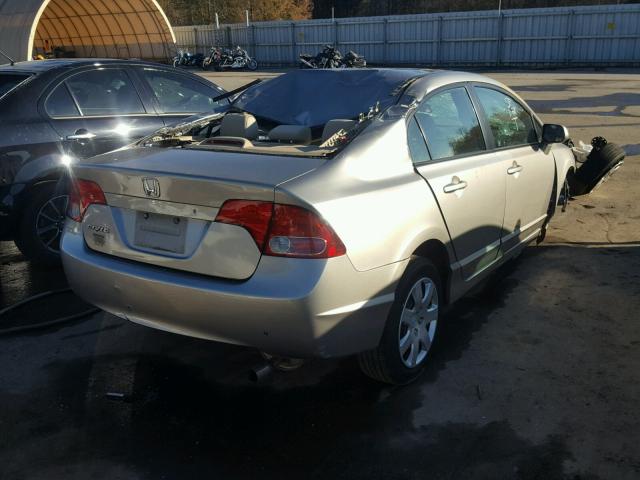 1HGFA16536L035463 - 2006 HONDA CIVIC LX SILVER photo 4