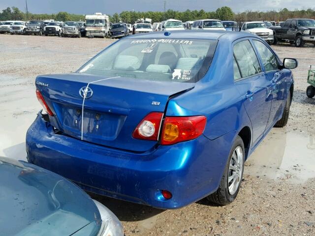 1NXBU40E19Z062816 - 2009 TOYOTA COROLLA BA BLUE photo 4