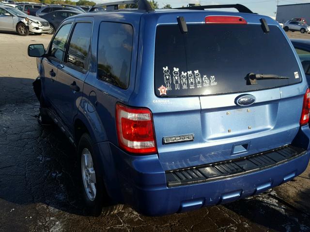 1FMCU0D73AKA34220 - 2010 FORD ESCAPE BLUE photo 3