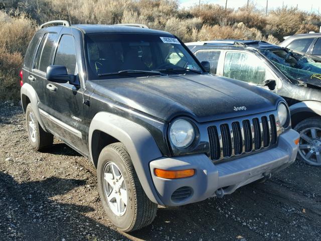 1J4GL48KX4W248711 - 2004 JEEP LIBERTY SP BLACK photo 1