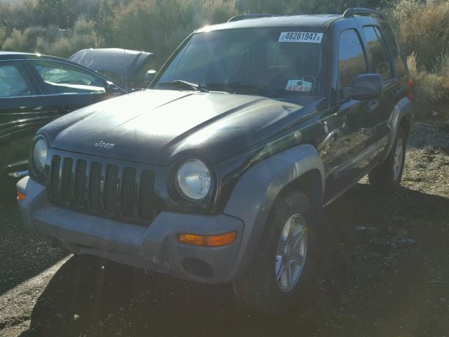 1J4GL48KX4W248711 - 2004 JEEP LIBERTY SP BLACK photo 2