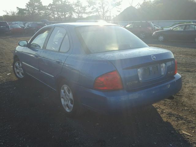 3N1CB51D44L830370 - 2004 NISSAN SENTRA 1.8 BLUE photo 3