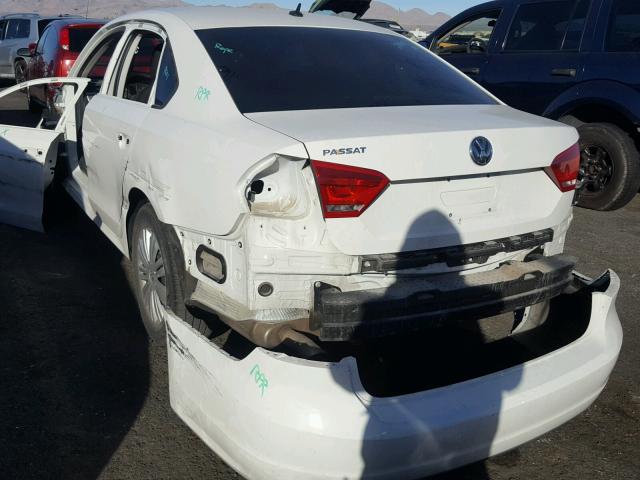 1VWAP7A31DC115662 - 2013 VOLKSWAGEN PASSAT S Սպիտակ լուսանկար 3