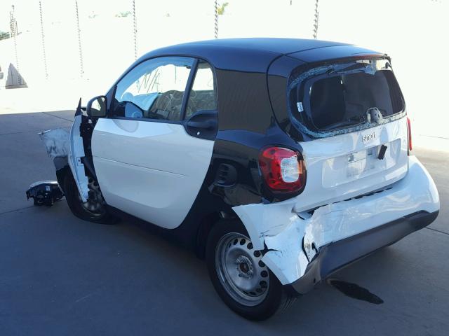 WMEFJ5DA7GK076323 - 2016 SMART FORTWO WHITE photo 3