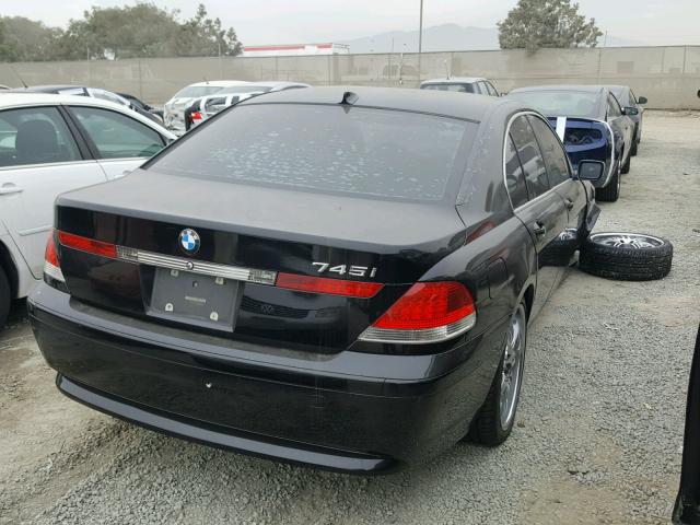 WBAGL63492DP55065 - 2002 BMW 745 I BLACK photo 4