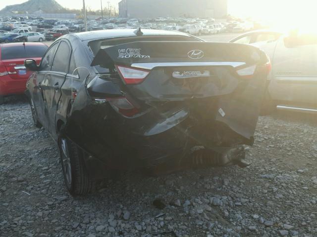 5NPEB4AC9DH710345 - 2013 HYUNDAI SONATA GLS BLACK photo 3