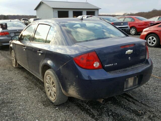 1G1AS58H397120121 - 2009 CHEVROLET COBALT LS BLUE photo 3