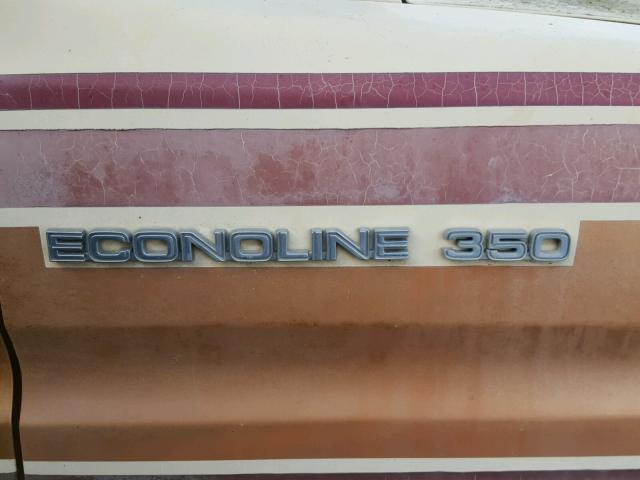 1FDKE30L0FHA24858 - 1985 FORD ECONOLINE TWO TONE photo 9