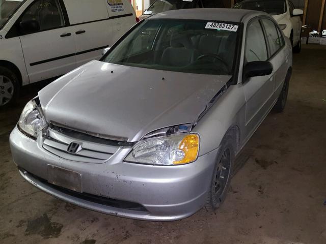 1HGES15583L031138 - 2003 HONDA CIVIC LX SILVER photo 2