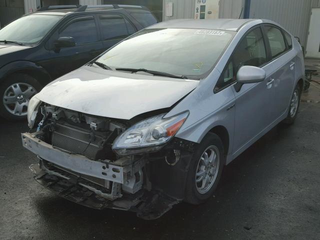 JTDKN3DU7A0231942 - 2010 TOYOTA PRIUS SILVER photo 2