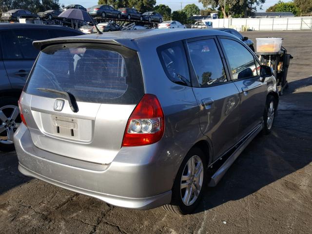 JHMGD38637S040342 - 2007 HONDA FIT S 灰色 照片 4