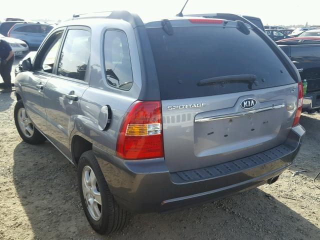 KNDJF724087523498 - 2008 KIA SPORTAGE L GRAY photo 3