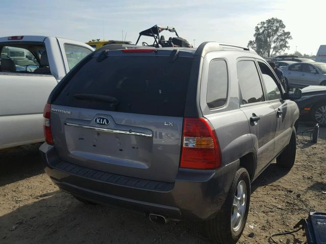 KNDJF724087523498 - 2008 KIA SPORTAGE L GRAY photo 4