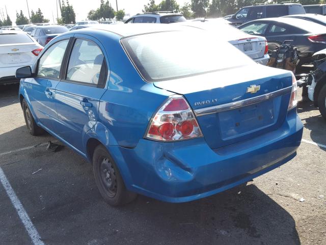 KL1TD56E29B310306 - 2009 CHEVROLET AVEO LS TURQUOISE photo 3