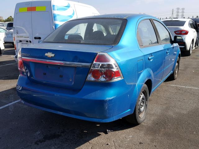 KL1TD56E29B310306 - 2009 CHEVROLET AVEO LS TURQUOISE photo 4
