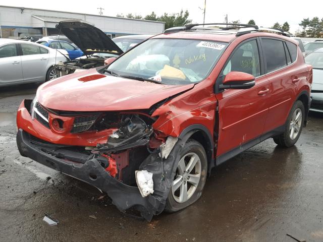 2T3RFREV4EW160822 - 2014 TOYOTA RAV4 XLE RED photo 2