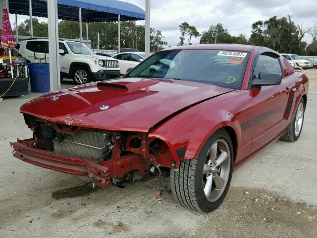 1ZVHT82H185105072 - 2008 FORD MUSTANG GT RED photo 2