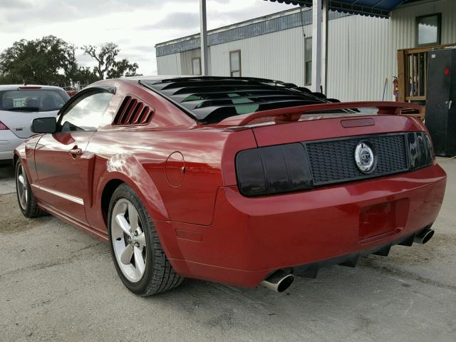 1ZVHT82H185105072 - 2008 FORD MUSTANG GT RED photo 3