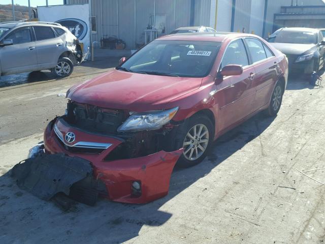 4T1BB3EK1BU141293 - 2011 TOYOTA CAMRY HYBR RED photo 2