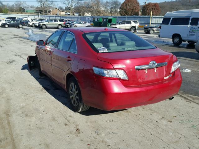 4T1BB3EK1BU141293 - 2011 TOYOTA CAMRY HYBR RED photo 3