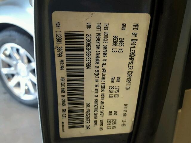 2C3KA63H56H337864 - 2006 CHRYSLER 300C GRAY photo 10