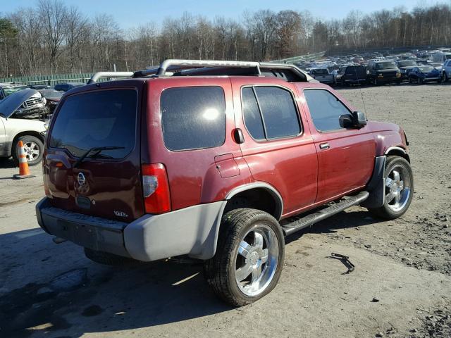 5N1ED28T84C623502 - 2004 NISSAN XTERRA XE BURGUNDY photo 4