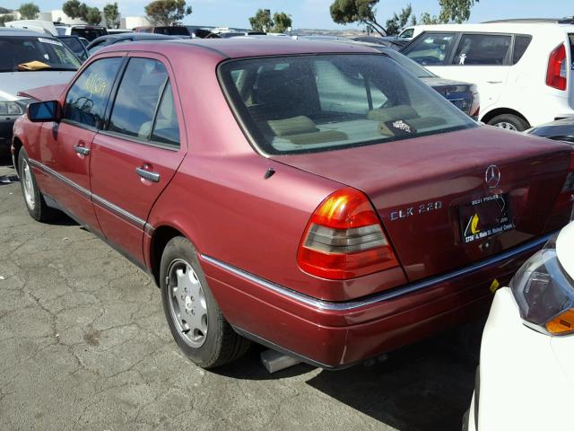 WDBHA22E5SF287435 - 1995 MERCEDES-BENZ C 220 RED photo 3