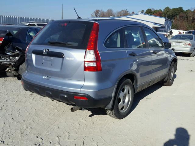 5J6RE38338L005044 - 2008 HONDA CR-V LX BLUE photo 4