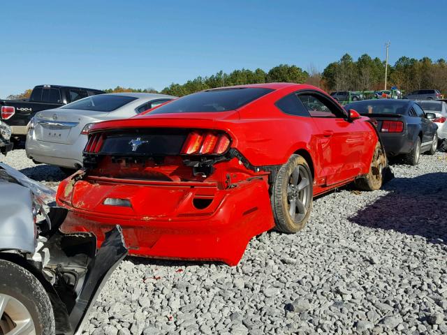 1FA6P8AM0G5216536 - 2016 FORD MUSTANG RED photo 4