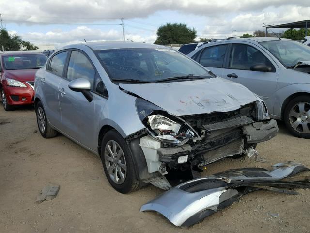 KNADM4A34F6458021 - 2015 KIA RIO LX SILVER photo 1