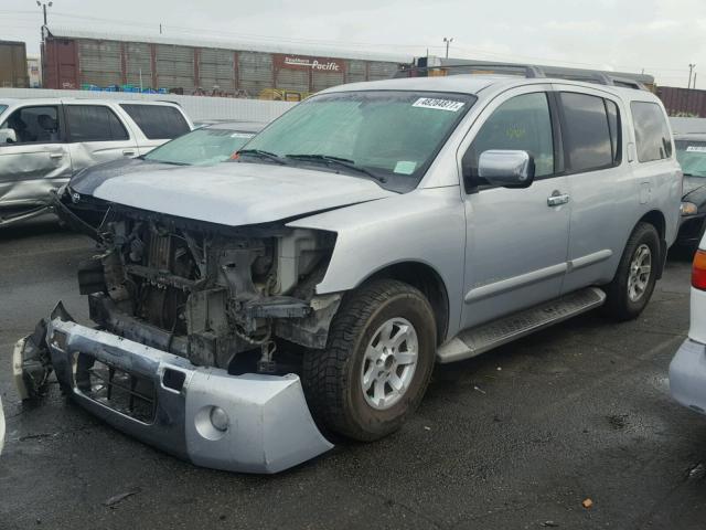 5N1AA08A24N737459 - 2004 NISSAN ARMADA SE SILVER photo 2