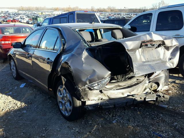 3FAHP0HA2BR303723 - 2011 FORD FUSION SE GRAY photo 3