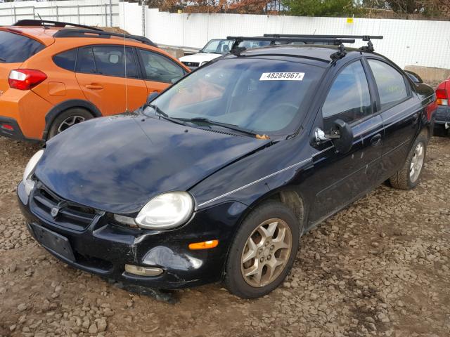 1B3ES56C02D577655 - 2002 DODGE NEON ES BLACK photo 2