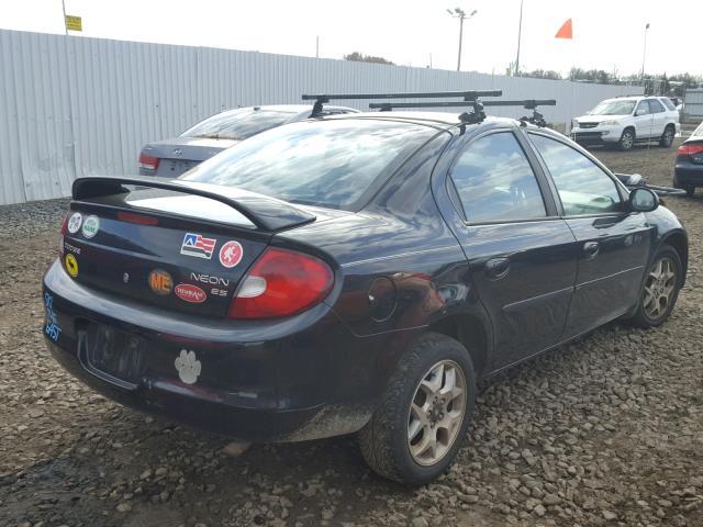 1B3ES56C02D577655 - 2002 DODGE NEON ES BLACK photo 4