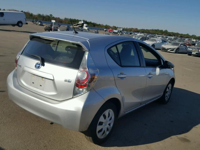 JTDKDTB30C1518209 - 2012 TOYOTA PRIUS C GRAY photo 4