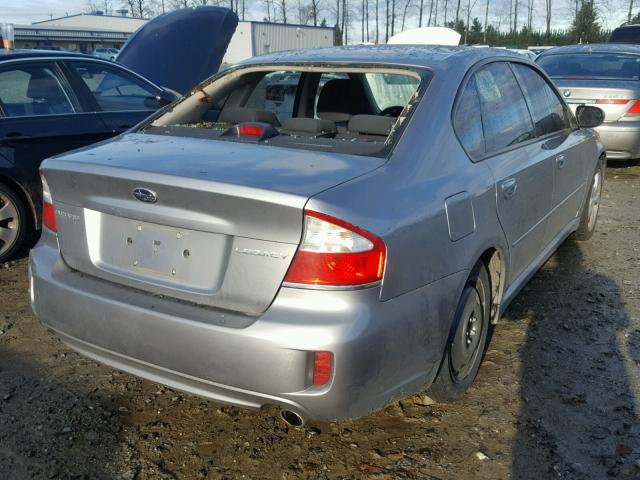 4S3BL616787213519 - 2008 SUBARU LEGACY 2.5 GRAY photo 4