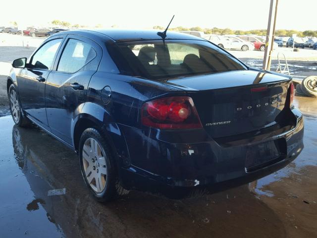 1C3CDZAB7DN756587 - 2013 DODGE AVENGER SE BLUE photo 3