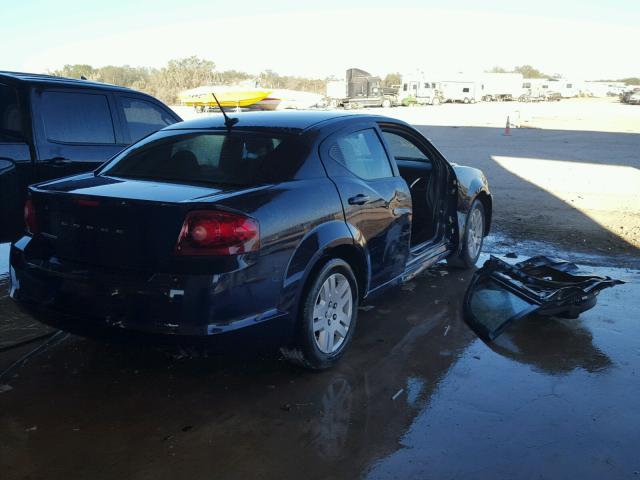 1C3CDZAB7DN756587 - 2013 DODGE AVENGER SE BLUE photo 4