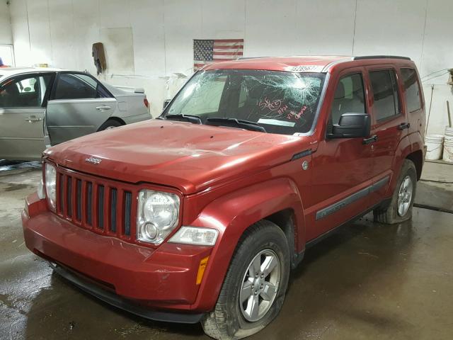 1J4PN2GK5AW145241 - 2010 JEEP LIBERTY SP RED photo 2