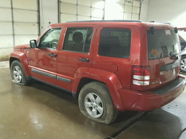 1J4PN2GK5AW145241 - 2010 JEEP LIBERTY SP RED photo 3