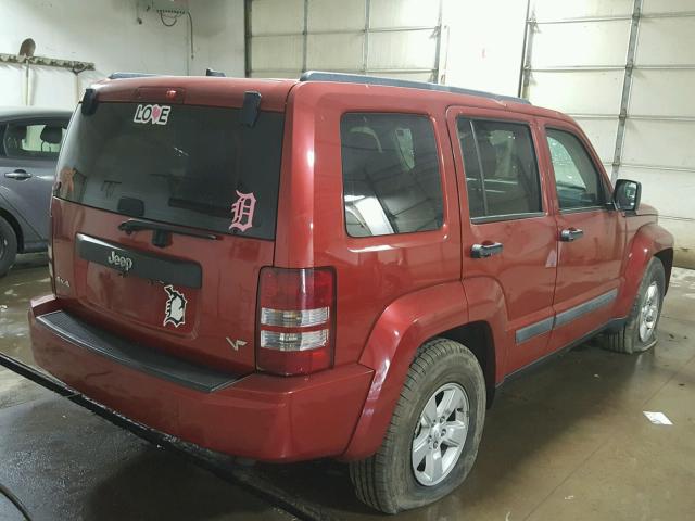 1J4PN2GK5AW145241 - 2010 JEEP LIBERTY SP RED photo 4