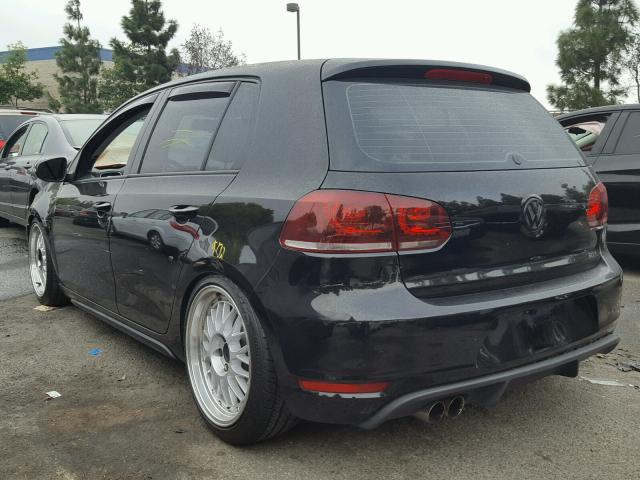 WVWDB7AJ3AW394524 - 2010 VOLKSWAGEN GOLF 黑色 照片 3