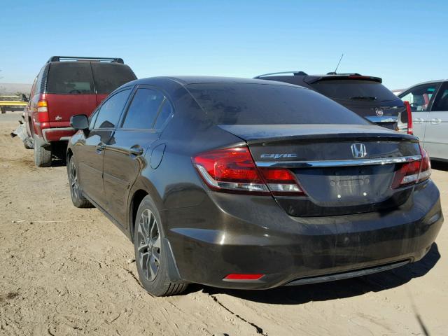2HGFB2F95DH532384 - 2013 HONDA CIVIC EXL بني صورة 3