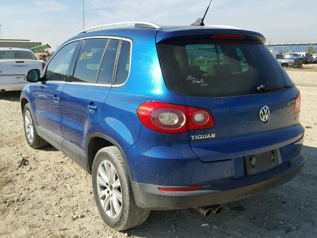 WVGAV95N09W000018 - 2009 VOLKSWAGEN TIGUAN S BLUE photo 3