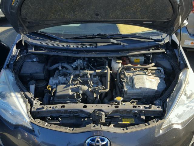 JTDKDTB34C1526832 - 2012 TOYOTA PRIUS C CHARCOAL photo 7