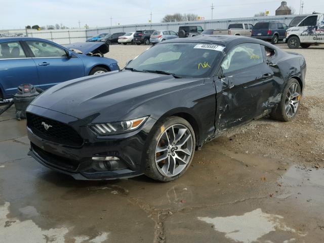 1FA6P8TH1F5374818 - 2015 FORD MUSTANG BLACK photo 2